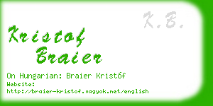 kristof braier business card