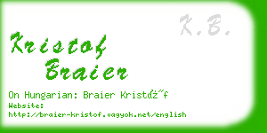 kristof braier business card